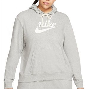 Nike Gray Hoodie with White Logo